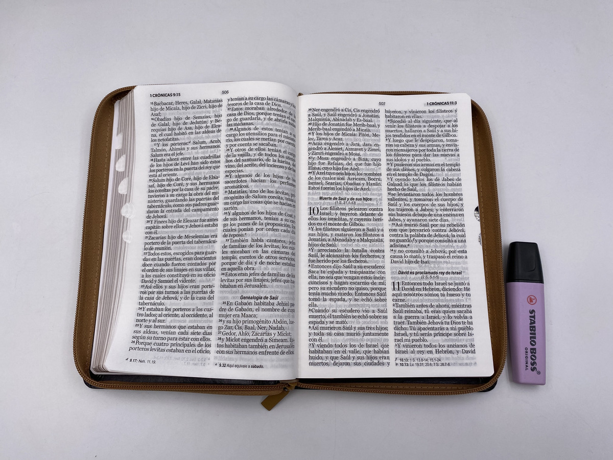 Biblia RVR1960 Classic Abba café/cafe índice cierre 12.5pt 065PJR