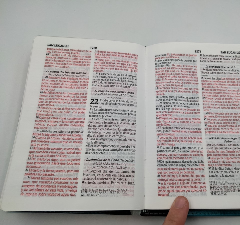 Biblia RVR1960 Compacta Turquesa Marrón 10pt 045LGPJR