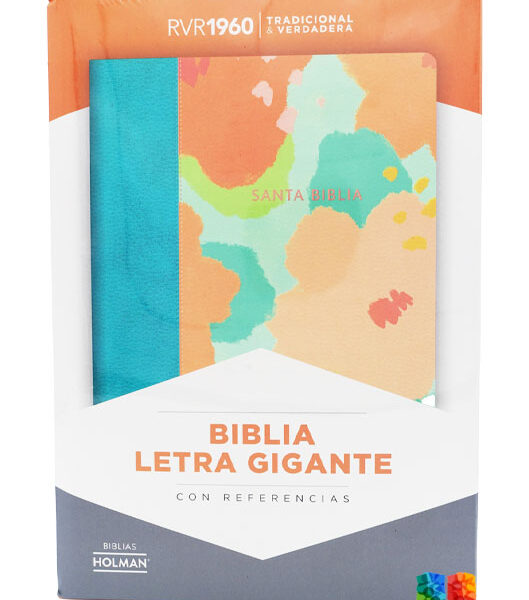 Biblia RVR1960 Letra Gigante Floral Símil Piel 14pt