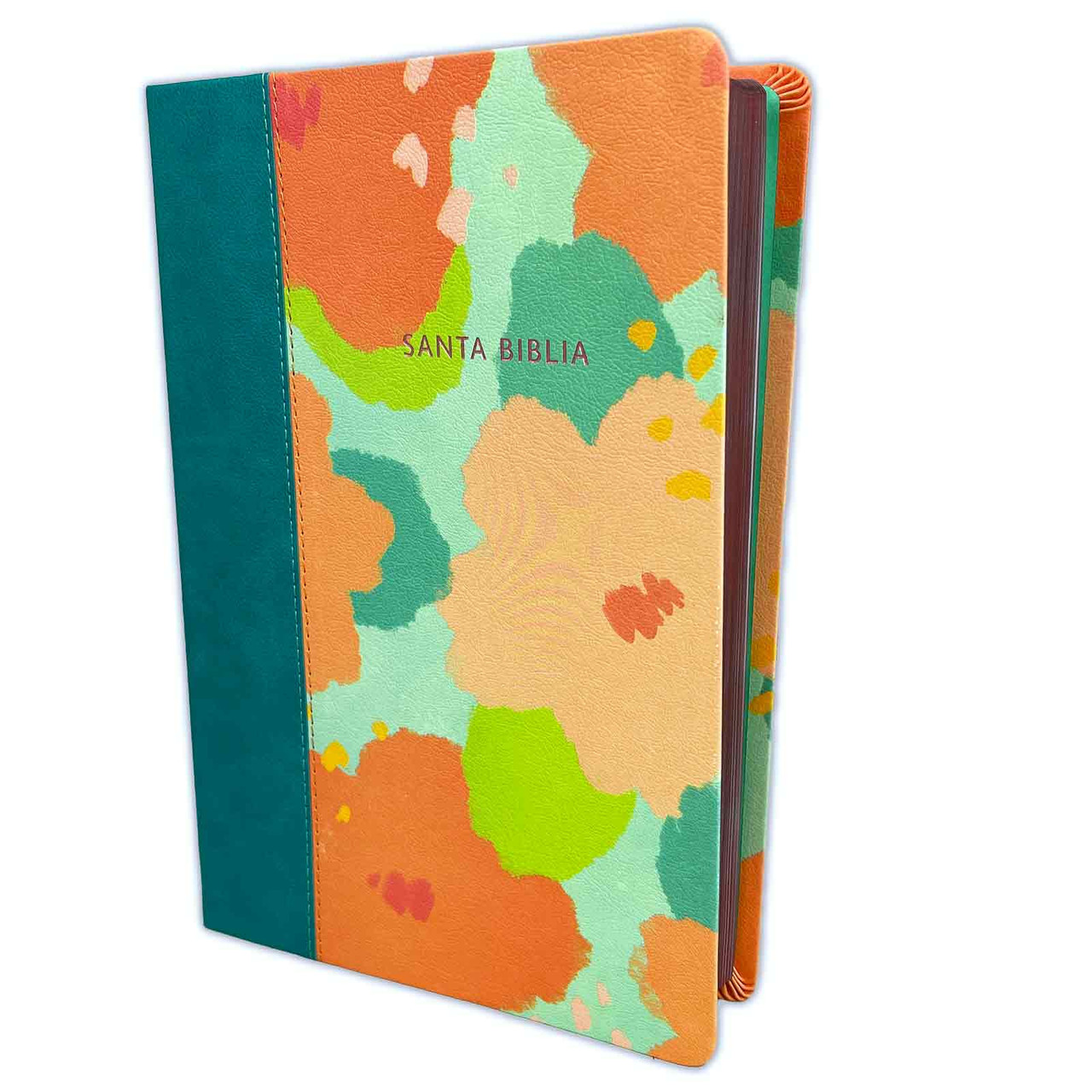 Biblia RVR1960 Letra Gigante Floral Símil Piel 14pt