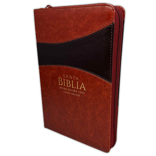 Biblia RVR1960 Letra Grande Cierre Chocolate Café Índice