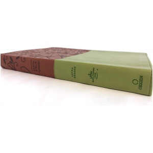 Biblia RVR1960 Letra grande imit piel verde/marrón imágenes