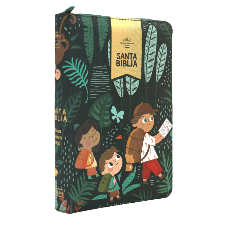 Biblia RVR1960 Letra grande Interactiva 9 pt verde cierre