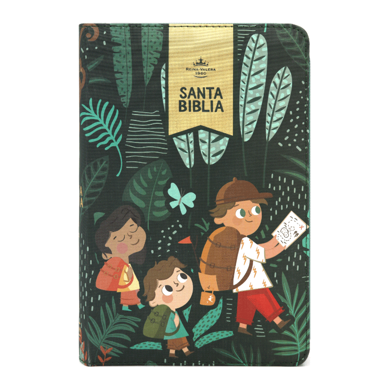 Biblia RVR1960 Letra grande Interactiva 9 pt verde cierre