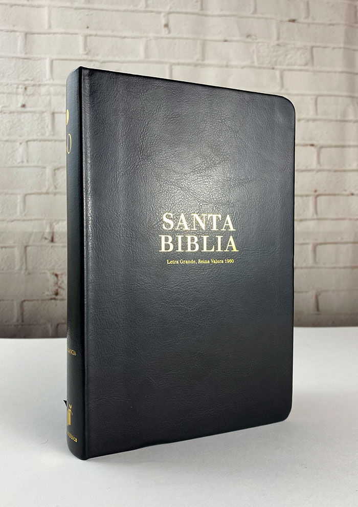 Biblia RVR1960 Letra Grande Manual Imitación Piel Negro