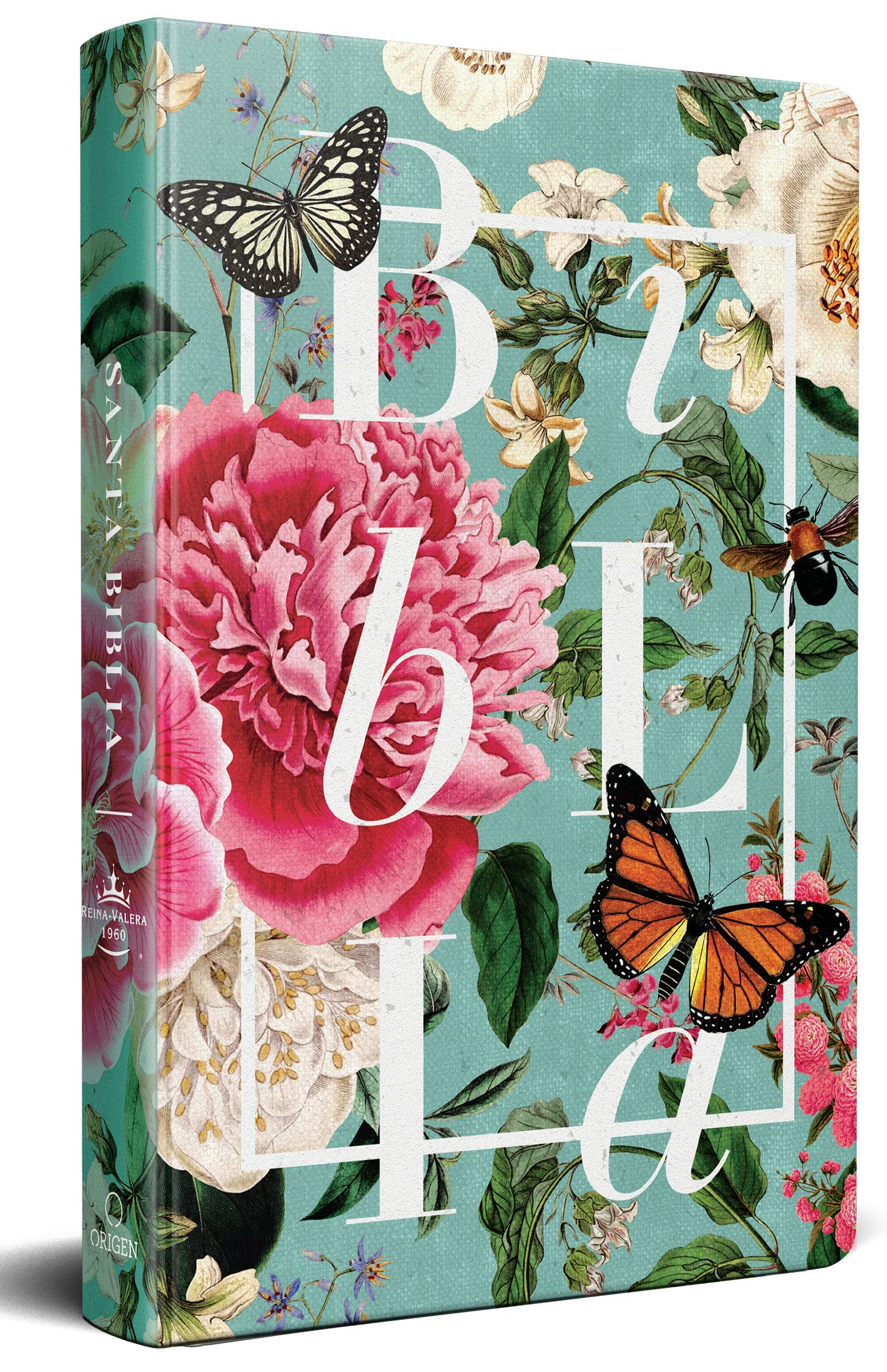 Biblia RVR1960 Letra Grande Manual Jardín De Flores Tapa Dura 10.5pt