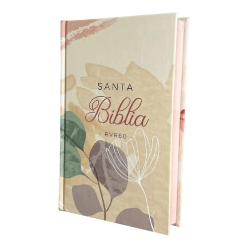 Biblia RVR1960 Letra Grande Tapa Dura Tela Flores Multibrisa