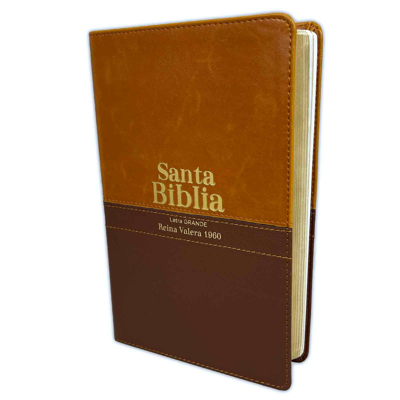 Biblia RVR1960 Lt Grande Manual Café Café piel 12pt PJR