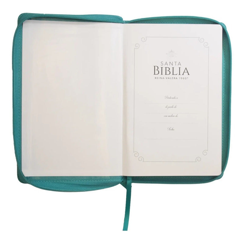 Biblia RVR1960 Manual Letra Grande Turquesa Cierre