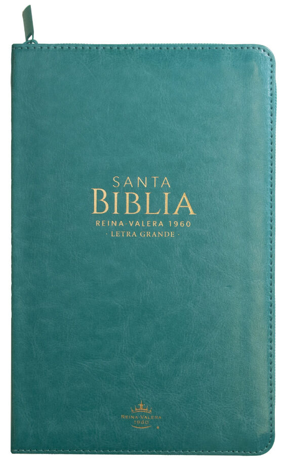 Biblia RVR1960 Manual Letra Grande Turquesa Cierre