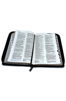 Biblia RVR1960 Manual Símil Piel Jean cinto negro cierre índice 12.5pt 062PJR