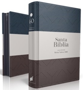Biblia RVR1960 Manual Tritono Azul beige marrón lt grande CZCILGTM12PPJR