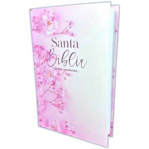 Biblia RVR1960 Mujer Tapa Flex Rosa Floral 12.5pt 062PJR
