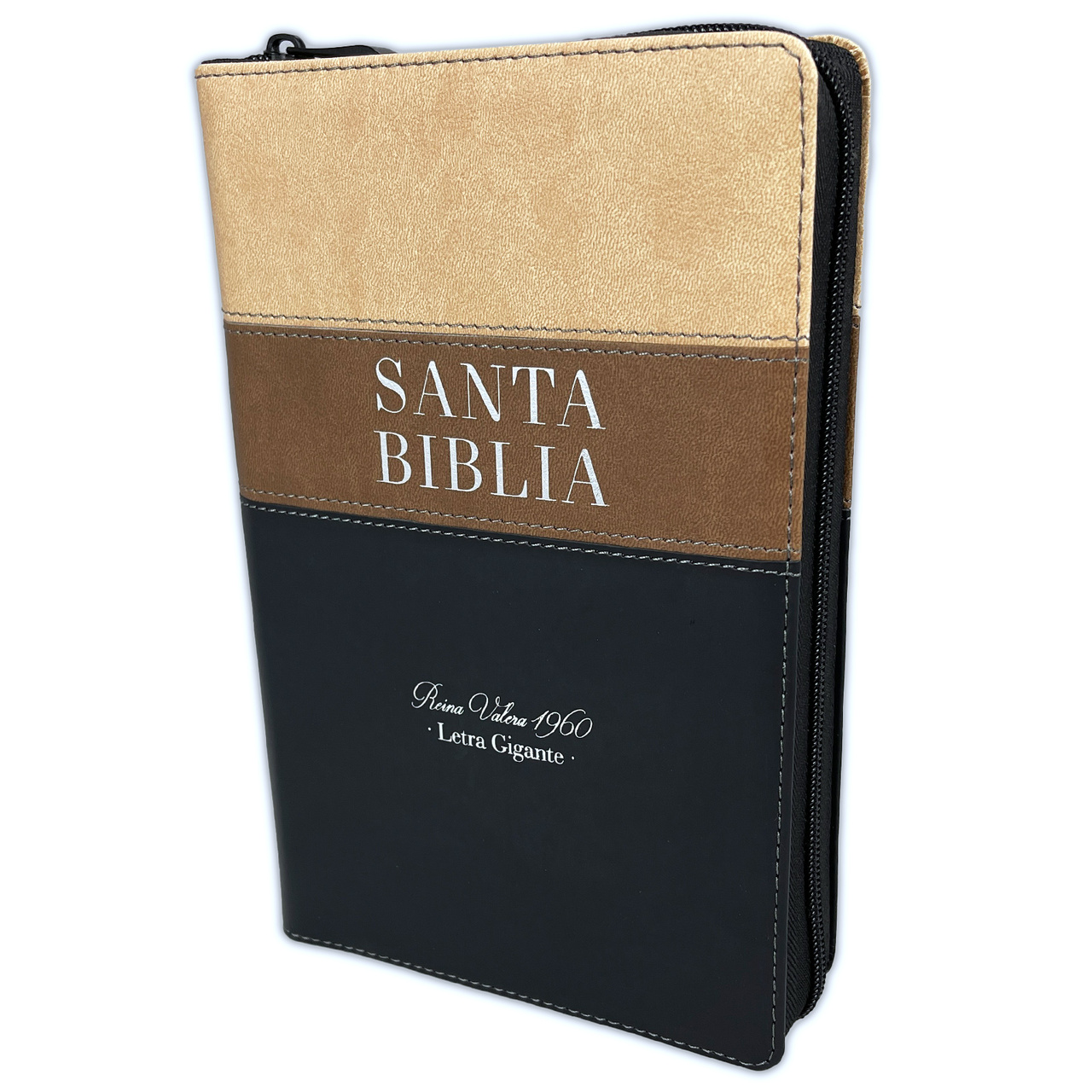 Biblia RVR1960 Supreme tricolor Letra Gigante Manual Cierre Beige 14pt 065zLGiPJR