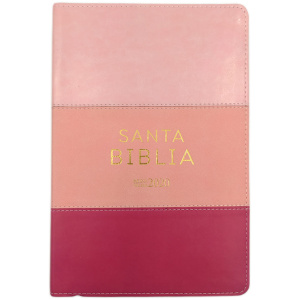 Biblia RVR2020 Lt Grande Piel Tricolor Rosa Manual 12pt 075cLGPJR