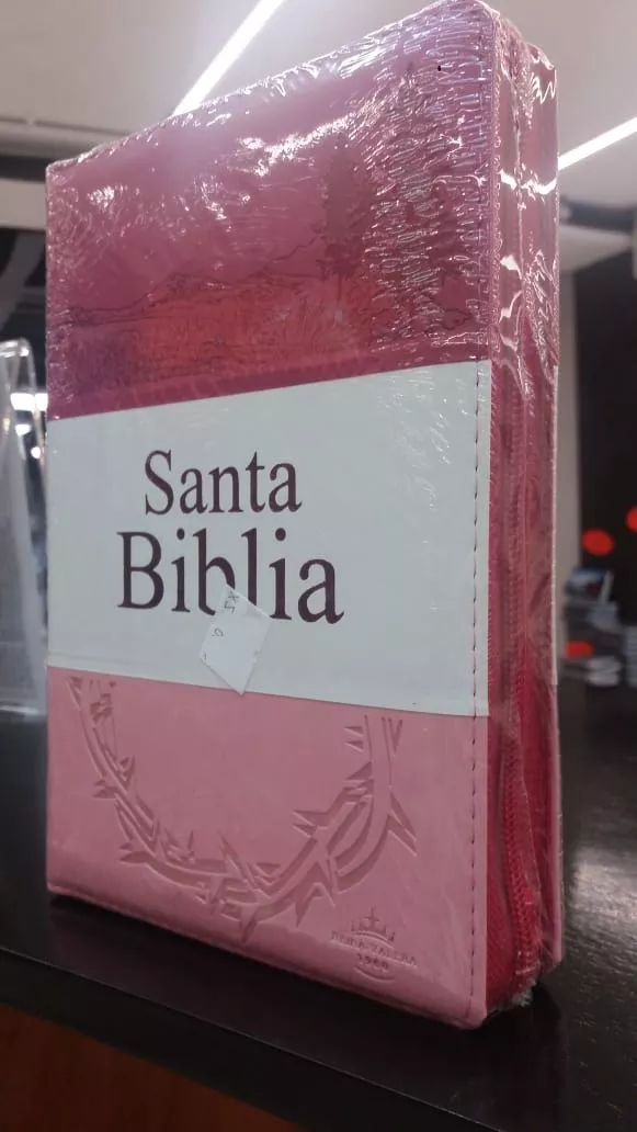 Biblia RVR60 Fucsia Rosa Pastel Cierre índice