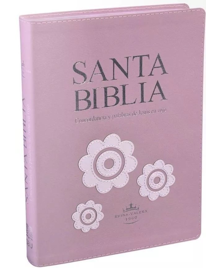 Biblia RVR60 letra gigante lila flores RVR087ZTICLGIPJR