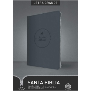 Biblia RVR60 Letra Grande con Cierre Referencias Índice Gris