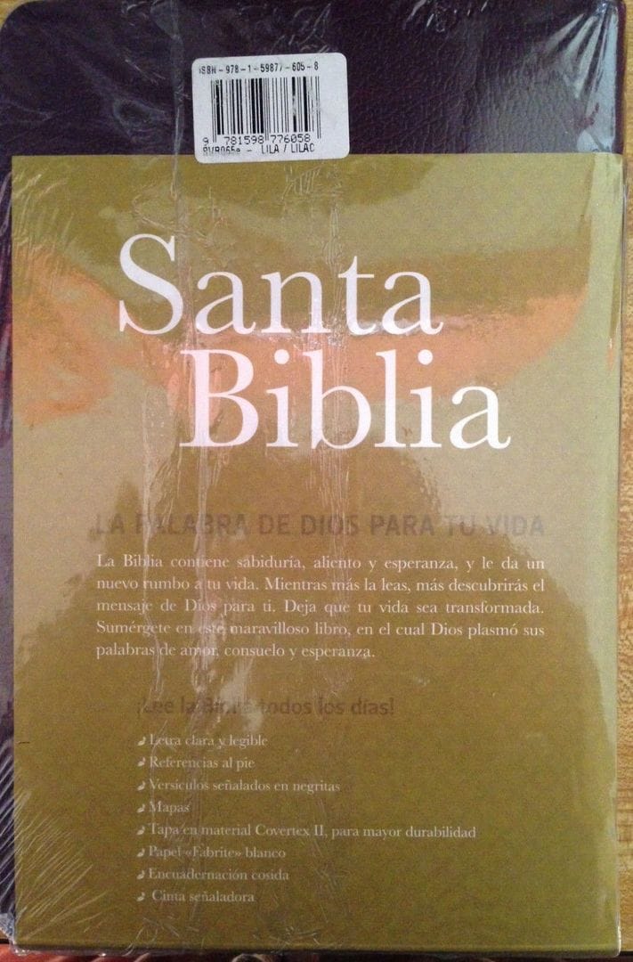 Biblia RVR60 mediana imitación económica lila RVR065e