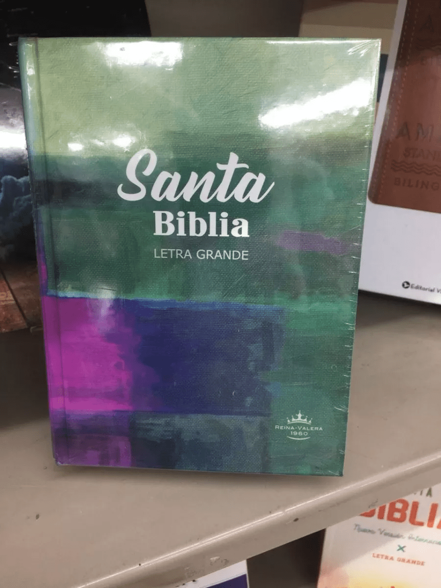 Biblia Rvr60, Mediana, Letra Grande, Allego Ag Verde Con Mor