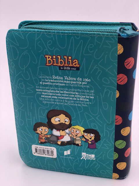 Biblia RVR60 Mi gran viaje turquesa cierre