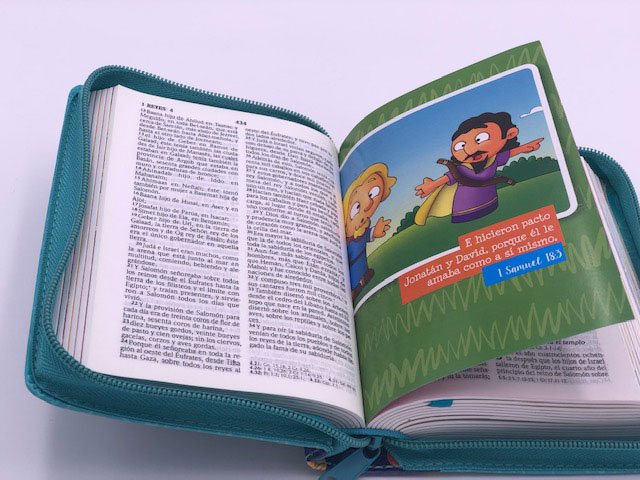 Biblia RVR60 Mi gran viaje turquesa cierre