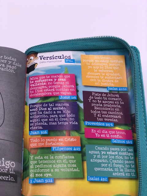 Biblia RVR60 Mi gran viaje turquesa cierre