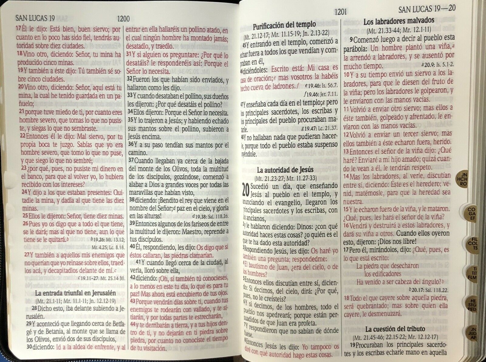 Biblia Rvr60 Piel Fabricada Café León Cierre Índice