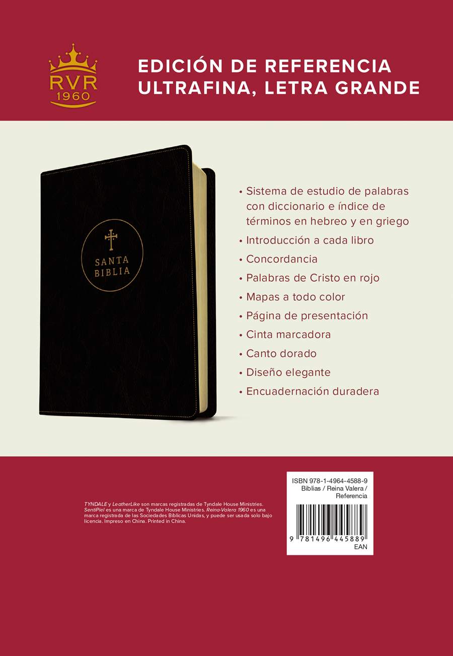 Biblia RVR60 Referencia Ultrafina Letra Grande índice