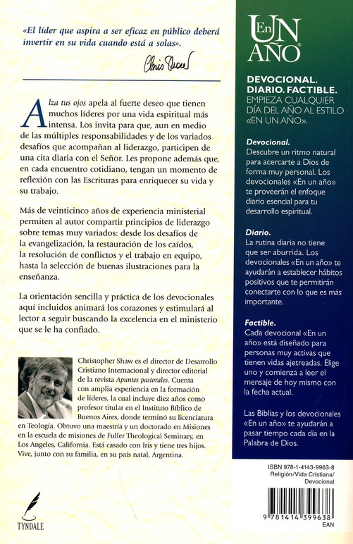 Devocional En Un Año: Alza Tus Ojos, 365 Encuentros Diarios