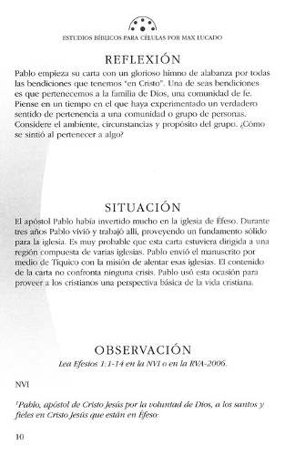 Efesios: Estudios Bíblicos De Max Lucado Para Células