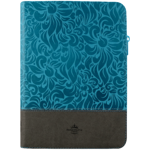 Biblia Letra Gigante con Cierre Azul Gris - Image 4