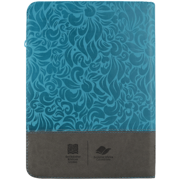 Biblia Letra Gigante con Cierre Azul Gris - Image 3