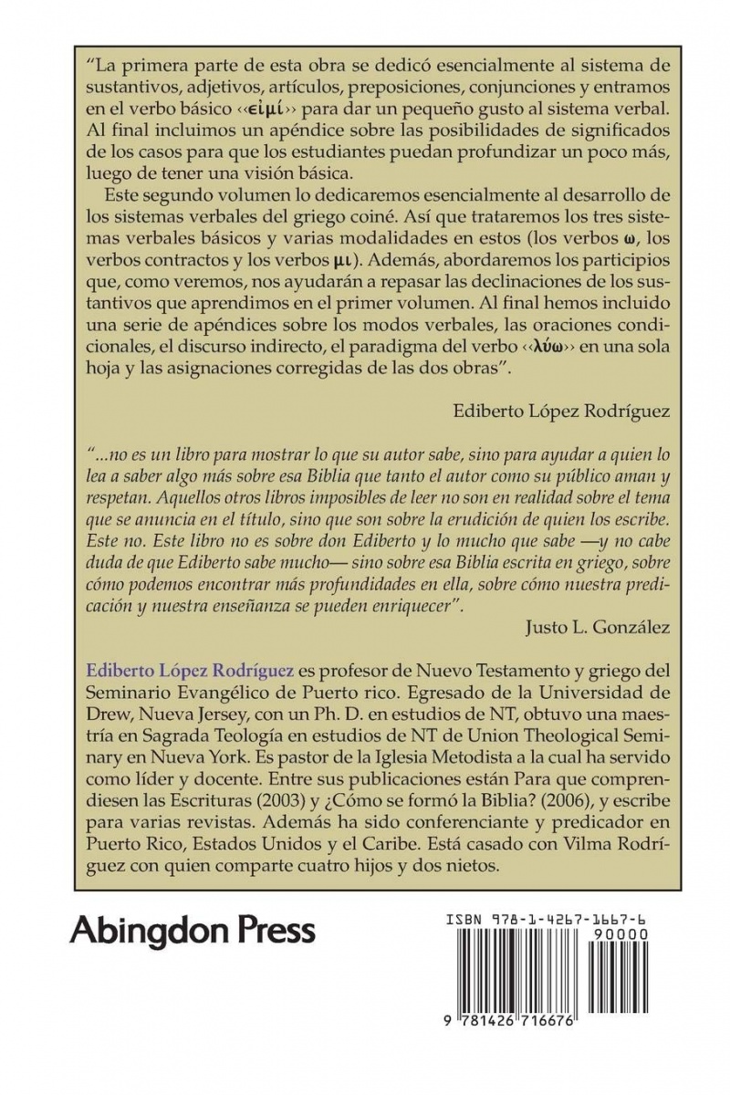 Introducción al griego de la Biblia II