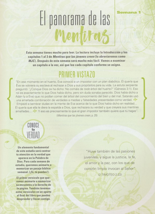Mentiras que las jóvenes creen Guía de estudio