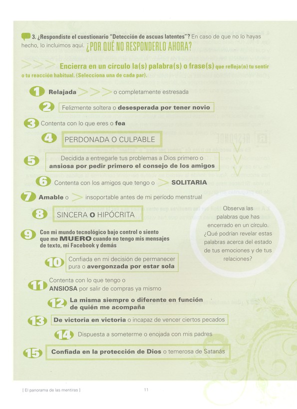 Mentiras que las jóvenes creen Guía de estudio