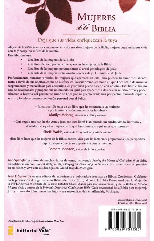 Mujeres De La Biblia: Un Devocional De Estudio Para Un Año..