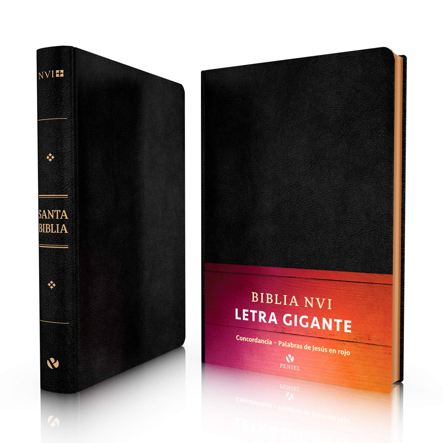 NVI Biblia Letra Gigante Negro, Piel Fabricada.