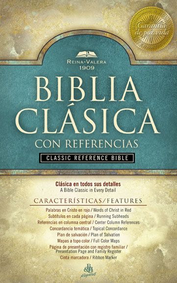RV 1909 Biblia Clásica con Referencia negro imitación piel