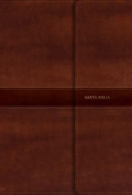 RVR 1960 Biblia Letra Súper Gigante marrón, símil piel y sol
