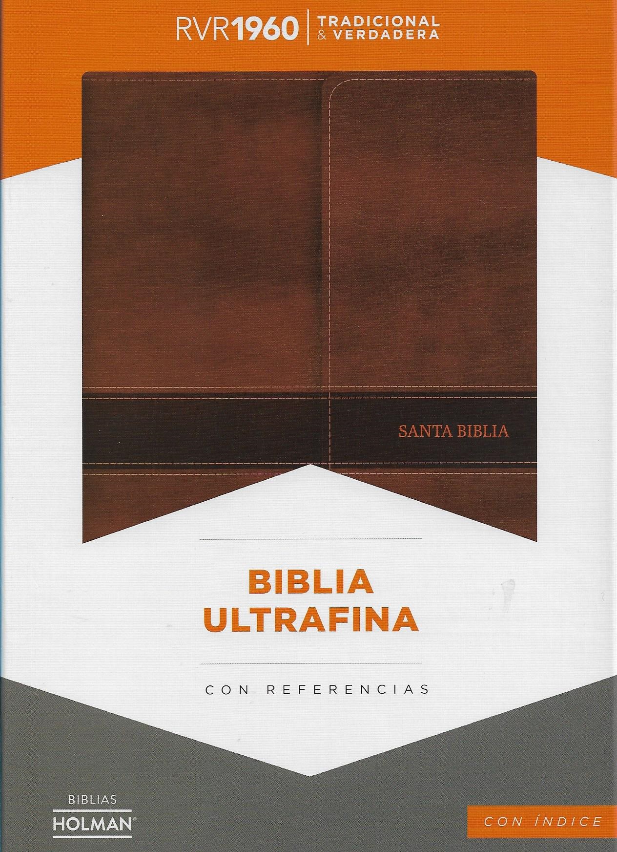 Rvr 1960 Biblia Ultrafina, Marrón Símil Piel Con Índice Y Solapa Con Imán
