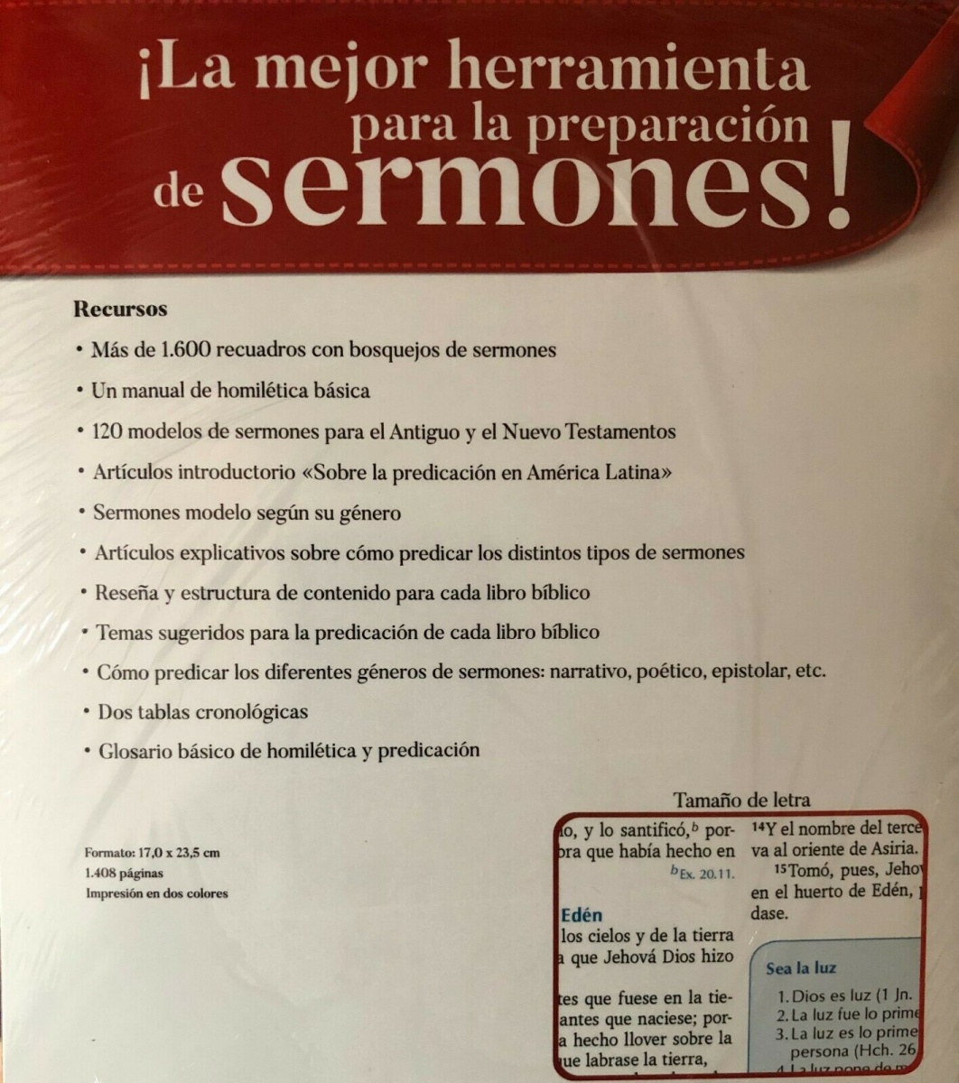 Rvr60 Biblia De La Predicación Púrpura Con Índice