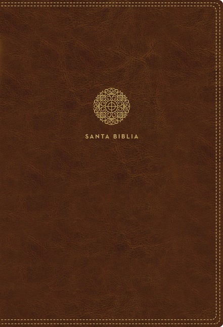 RVR60 Santa Biblia Letra Supergigante Café Índice Cierre