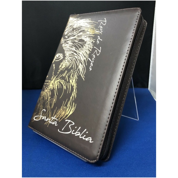 Biblia Rvr60 Piel Fabricada Café León Cierre Índice - Image 4
