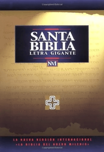 Santa Biblia Letra Gigante Nvi, Imitación Piel, Color Negro