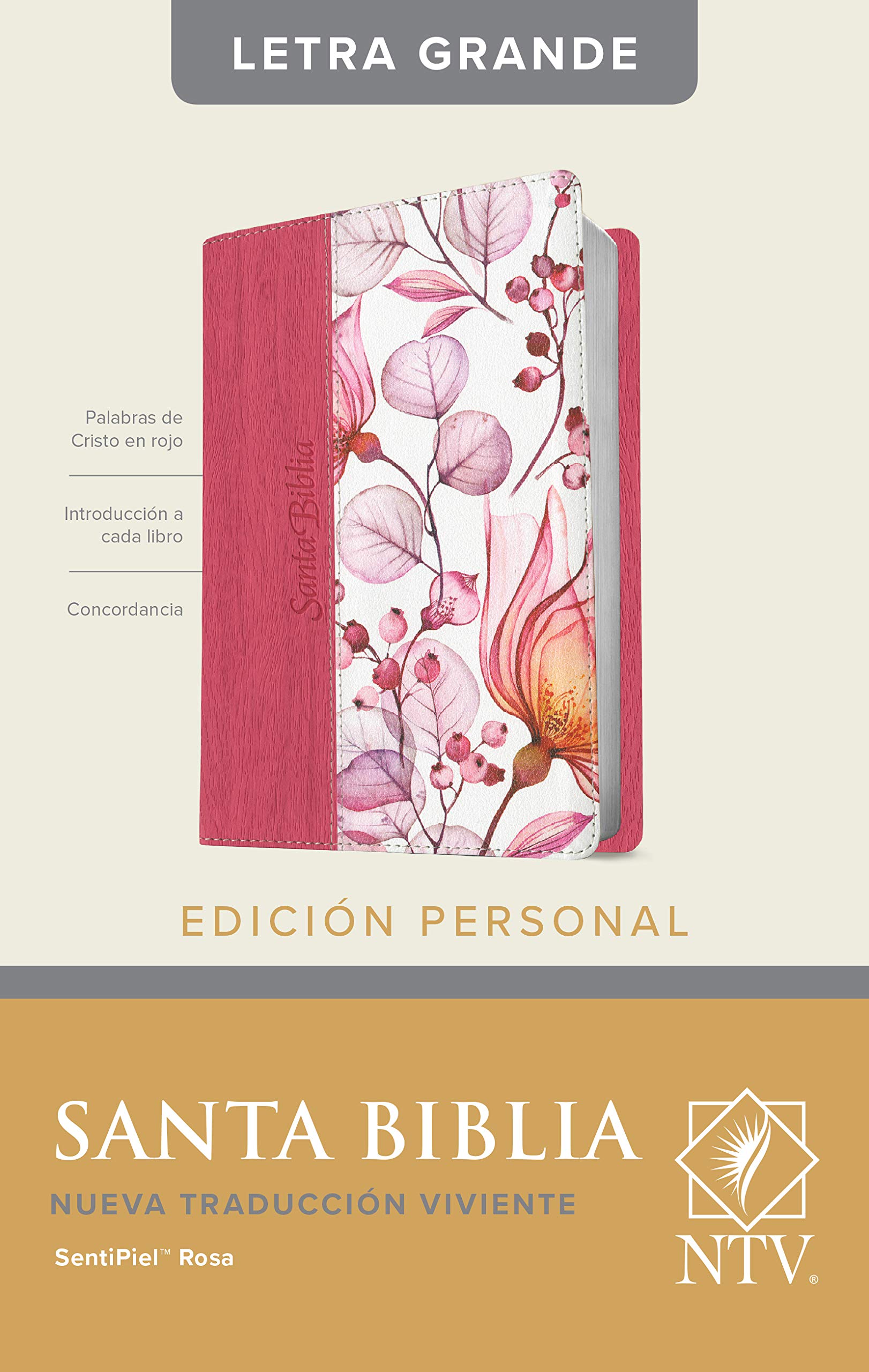 Santa Biblia NTV Personal Letra Grande Rosa PJR