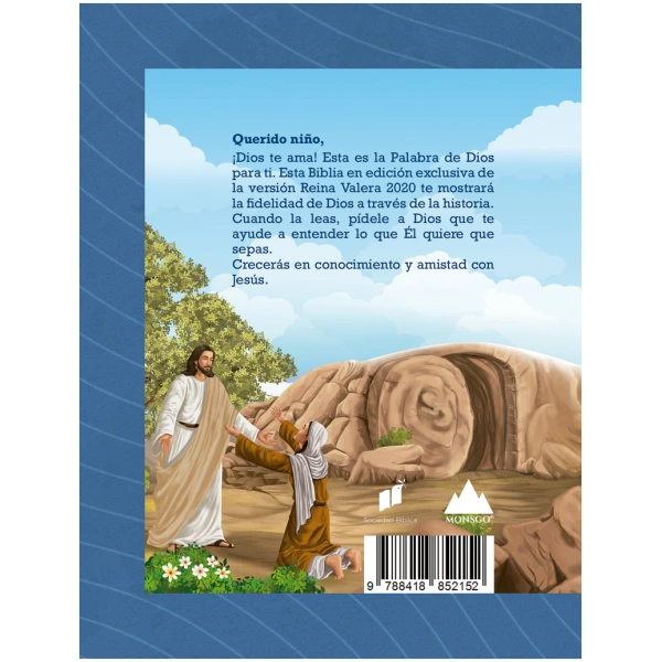 Biblia RVR2020 Para Niños Tapa Dura Azul - Image 4