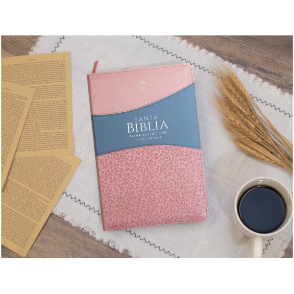 Biblia RVR1960 Rosa Azul Manual Cierre Índice 12.5pt 065PJR