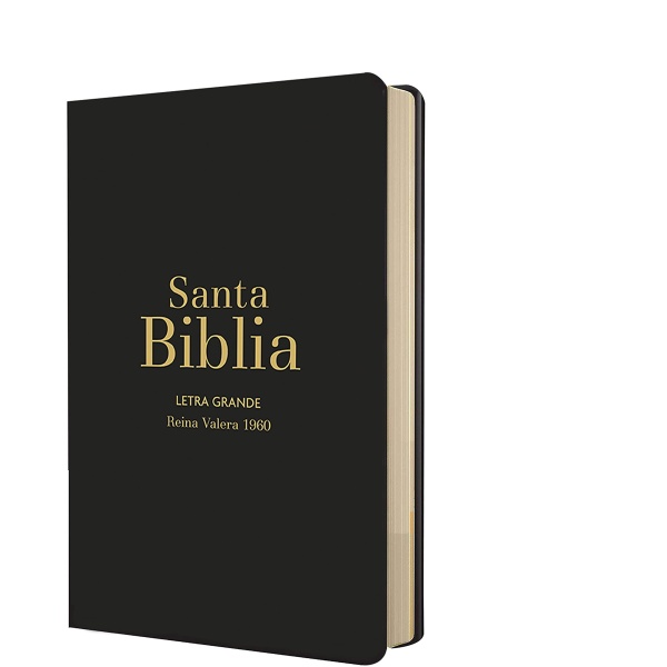 Biblia RVR1960 Letra Grande Negro Vinilo Manual Cierre Índice - Image 2