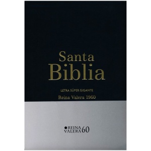 Biblia RVR1960 Letra Súpergigante Negro Cierre Índice